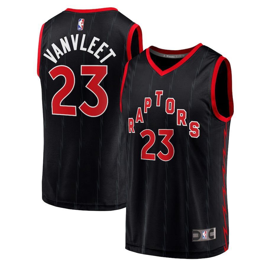 Men Toronto Raptors #23 Fred VanVleet Fanatics Branded Black Fast Break Replica Player NBA Jersey